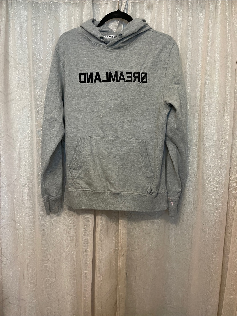 Dreamland Grey Hoodie - Men's Pullover Sweatshirt REFER TO PIC/VID FOR STAINS